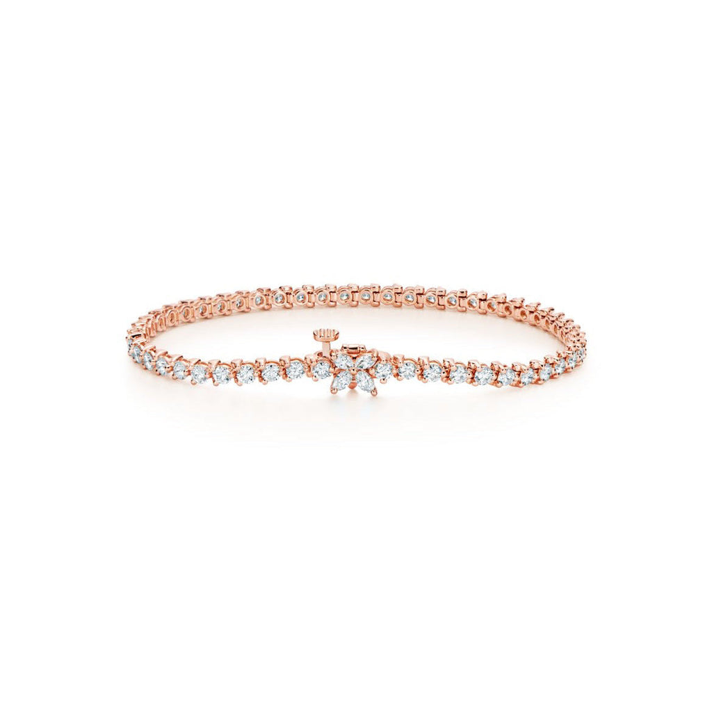 14ct Rose Gold Tennis Bracelet/Small