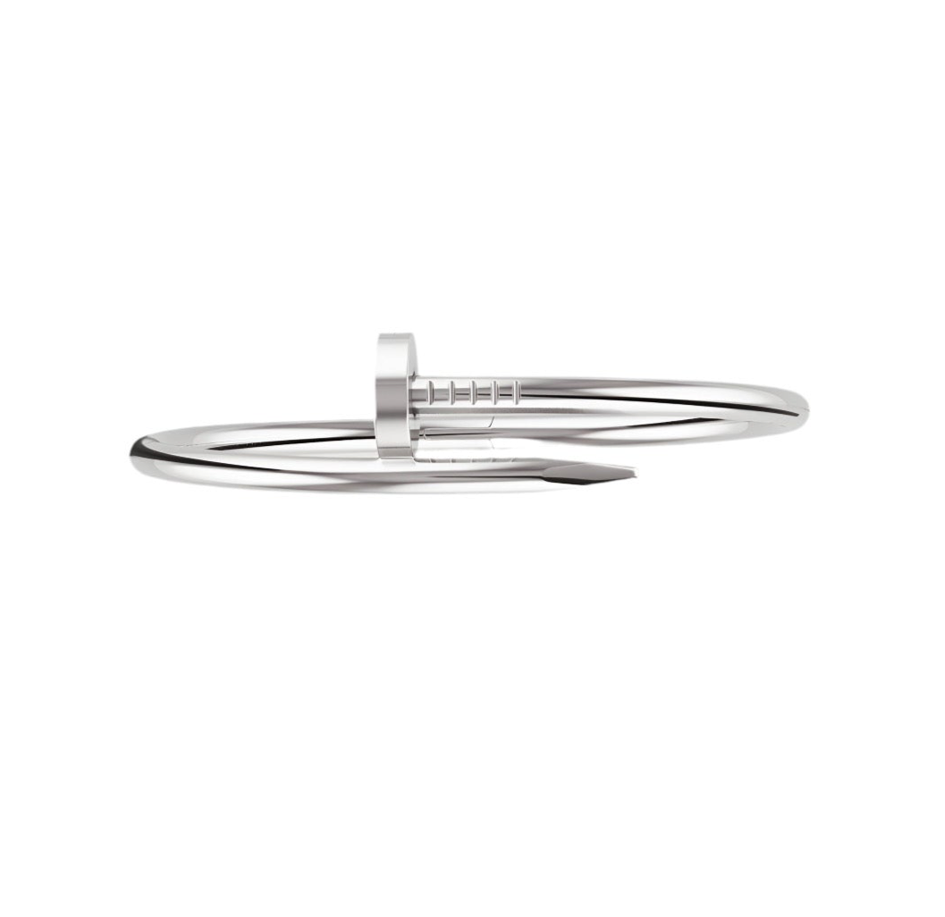 14ct White Gold Nail Bracelet