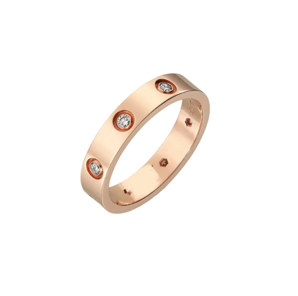 14k Rose Gold Love Ring/Medium