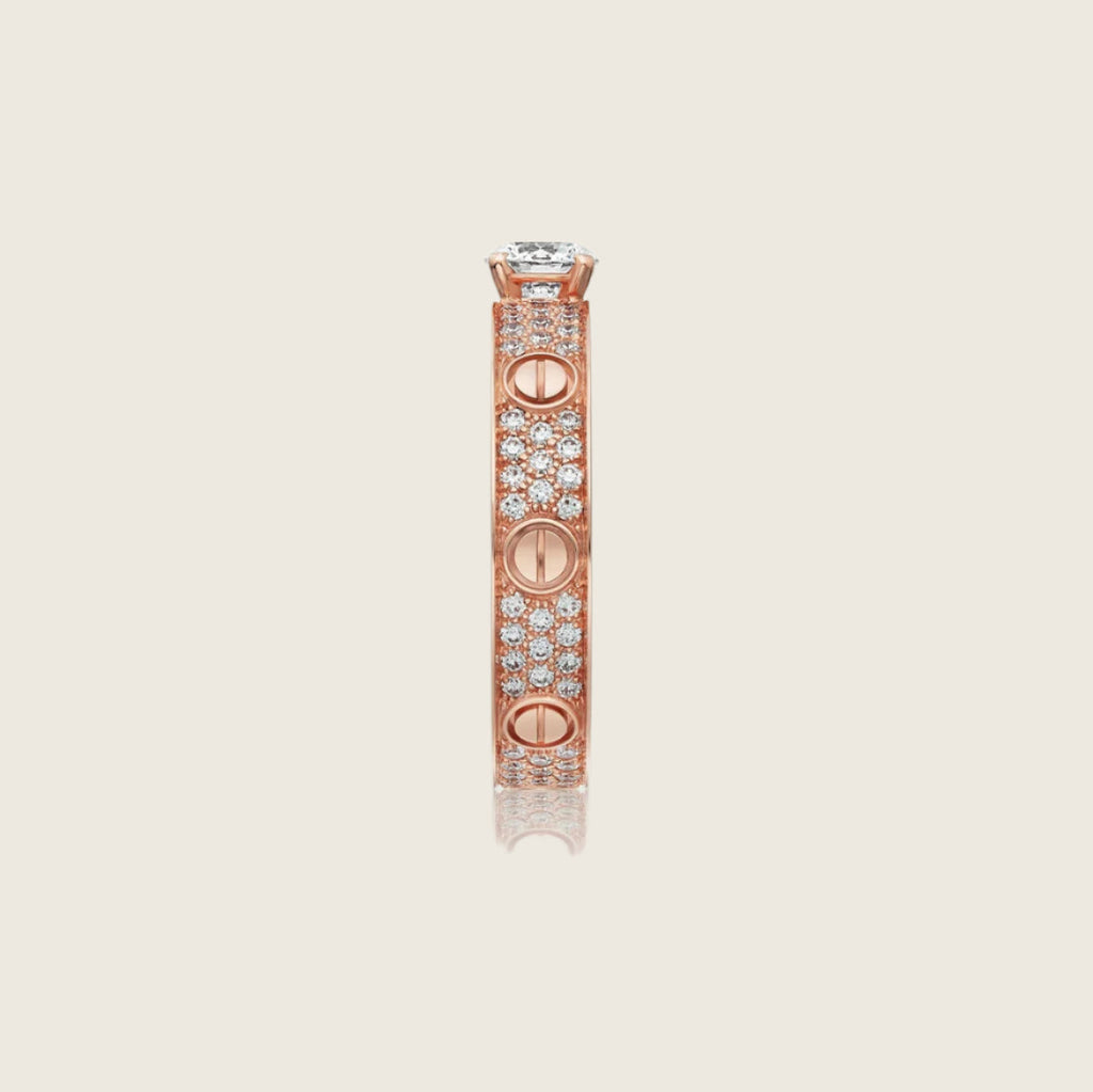 14k Rose Gold Love Ring
