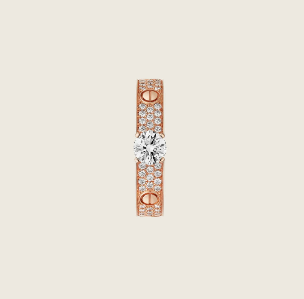 14k Rose Gold Love Ring