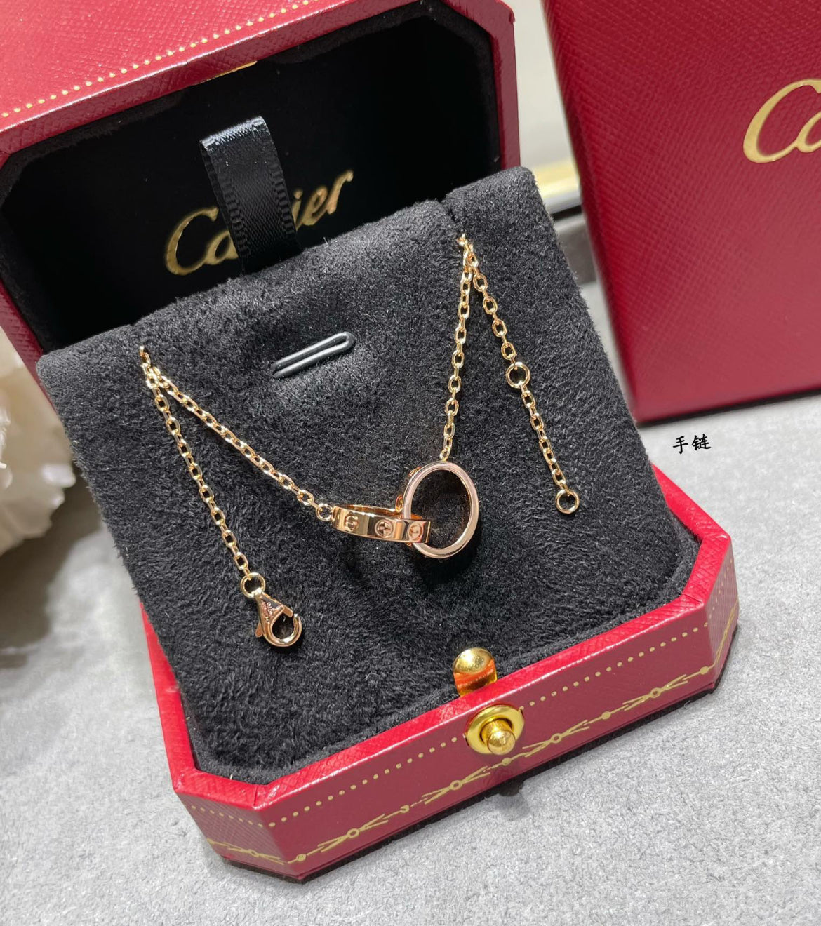 14k Rose Gold Love Bracelet