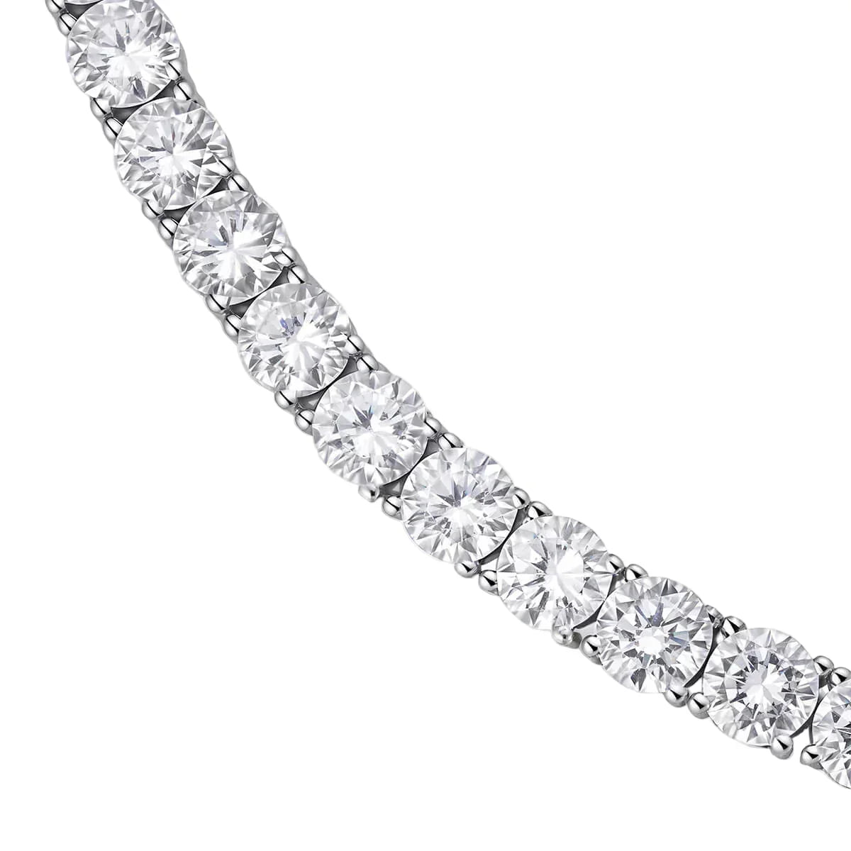 14ct White Gold Tennis Bracelet/Moissanite
