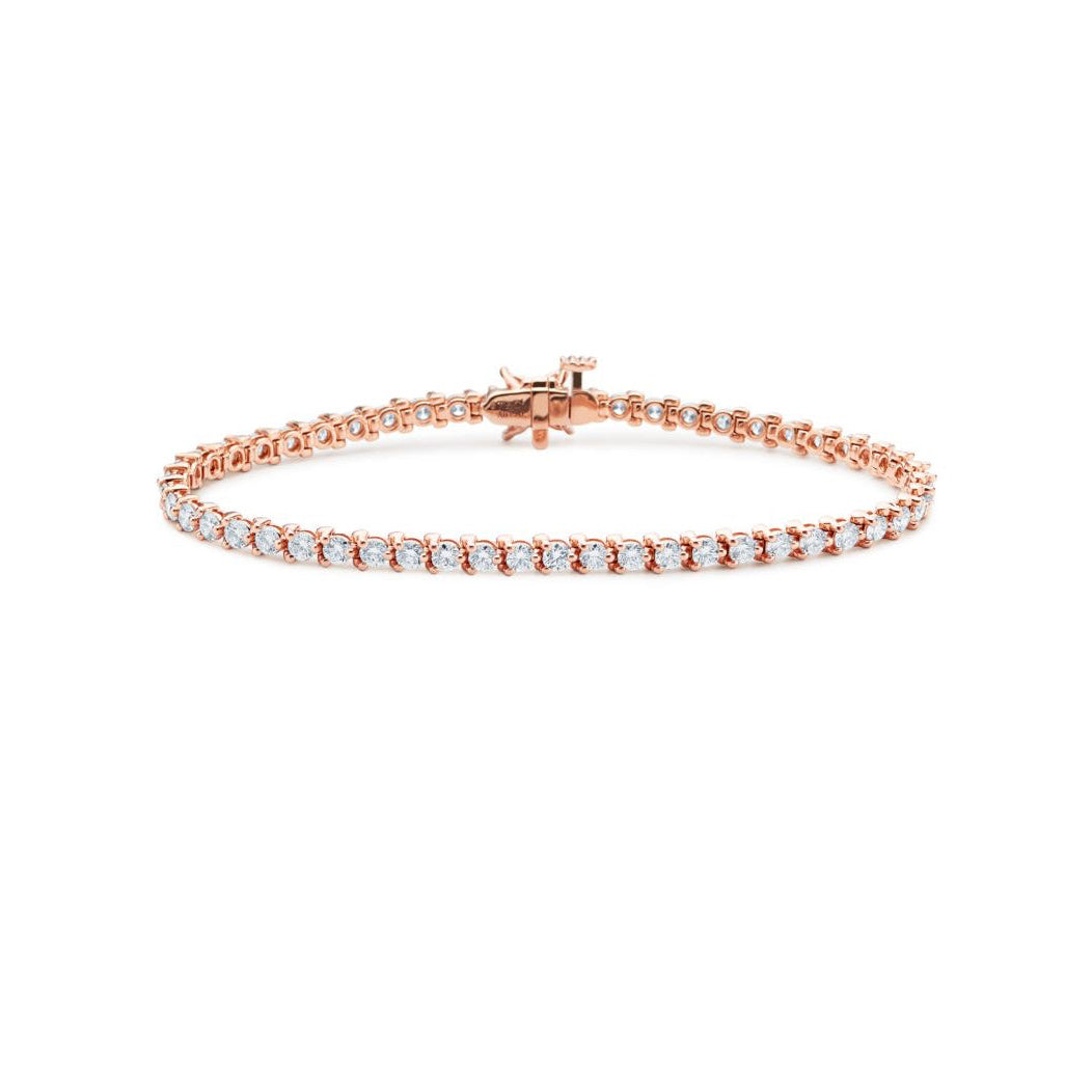 14ct Rose Gold Tennis Bracelet/Small