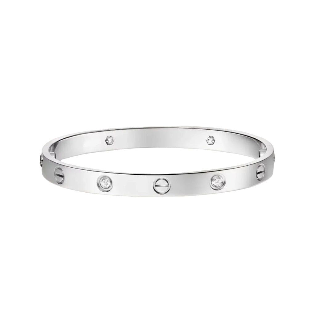 14k White Gold Love Bracelet