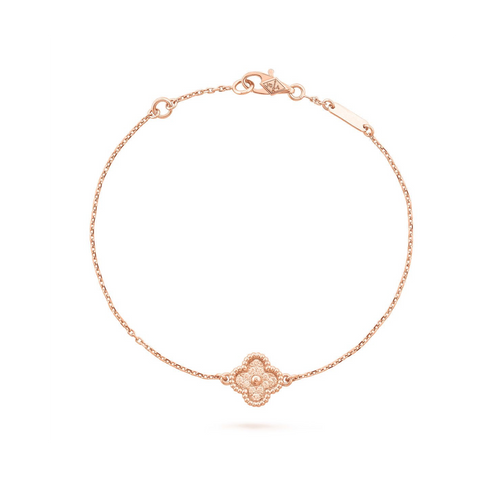 14ct Clover Charm Chain Bracelet